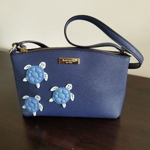 KATE SPADE "Millie" Under The Sea Turtle Crossbody Bag - Blue